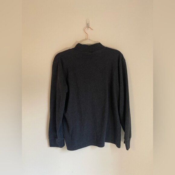 Charcoal Gray Long Sleeve Mock Turtleneck Top By Speculation Size S - Picture 2 of 5